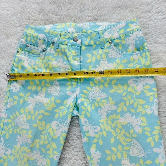 Lilly Pulitzer Butterflies/Leaves Print Cropped Pants size 4 - Picture 9 of 12